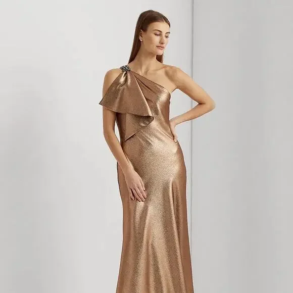 green emerald velvet dress LAUREN RALPH LAUREN Metallic Stretch Knit Cocktail Dress  DGFOutlet